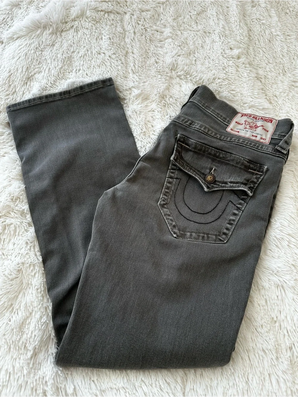 True Religion Billy Relaxed Bootcut Jeans Gray Wash Size 34 Men’s
